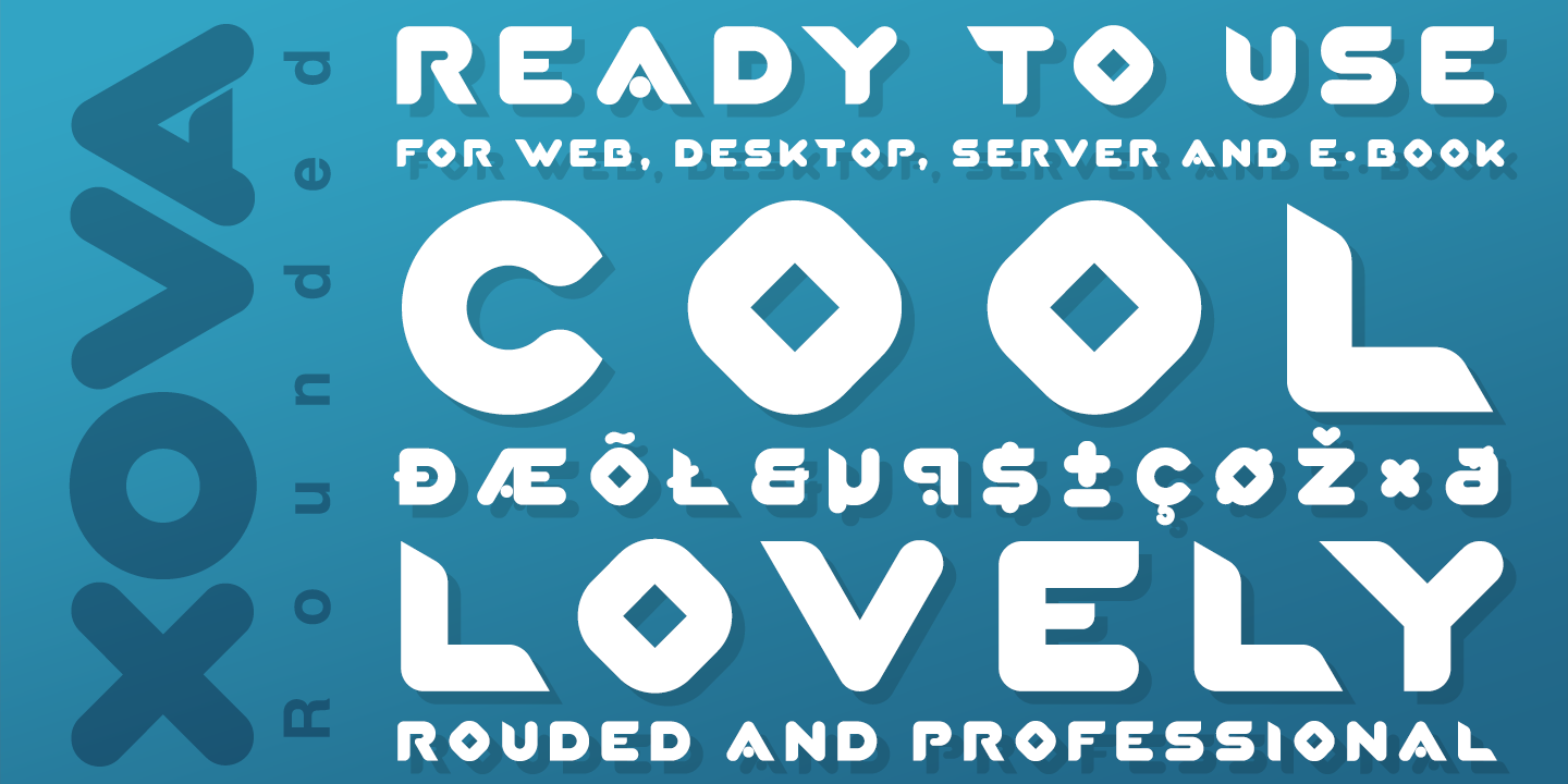 Example font Xova Rounded #6